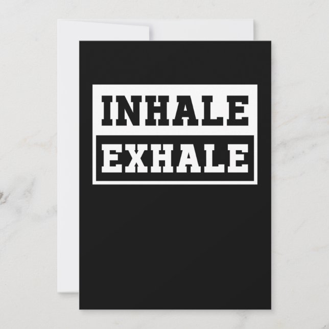 Inhale Yoga Exhale Nirvana Meditation Zen Asana Gi Inbjudningar (Framsida)