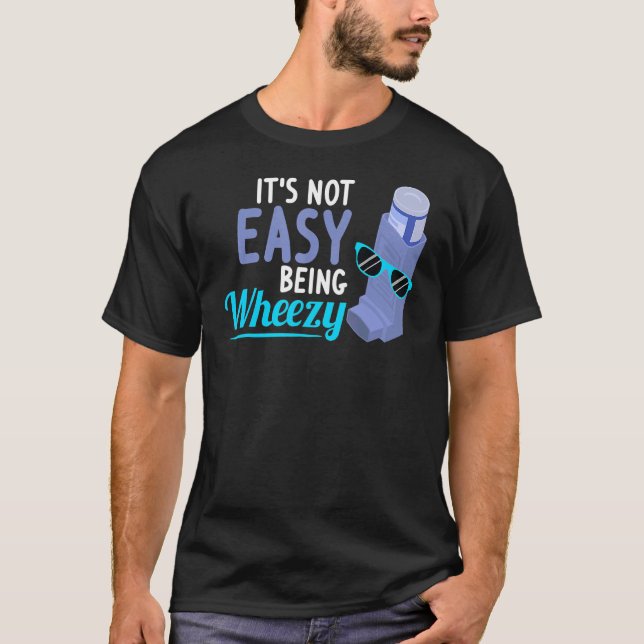 Inhaler Copd Warrior Wheezy Asthma Awareness för e T Shirt (Framsida)
