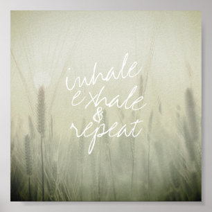 inhalera exhaler poster text på naturfoto