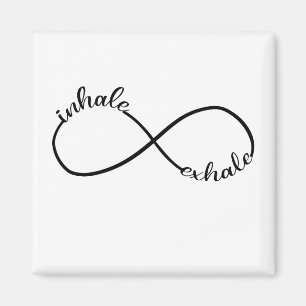 Inhalera Exhalera Oändlighetstecken Symbol T-Shirt Magnet