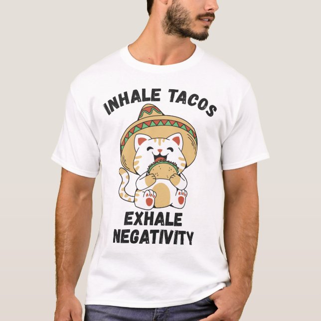 Inhalera takos exfalera negativitet t shirt (Framsida)