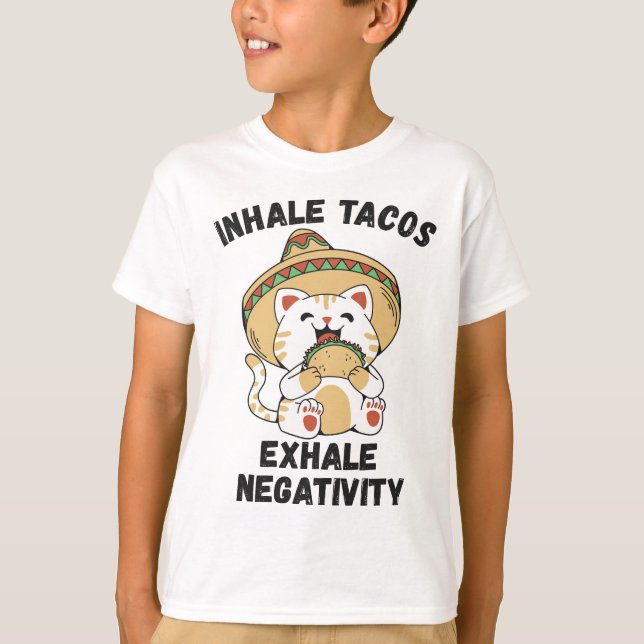 Inhalera takos exfalera negativitet t shirt (Framsida)
