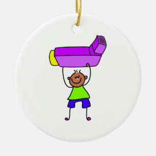 Inhalerunge Julgransprydnad Keramik