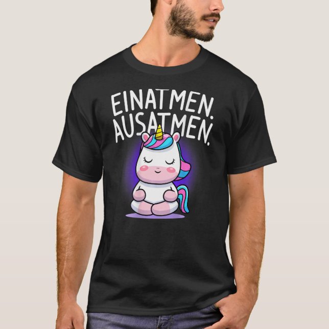 inhaling exhalation unicorn t shirt (Framsida)
