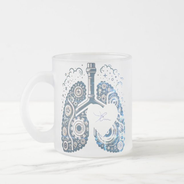 Inhalo de coeur frostad glasmugg (Vänster)