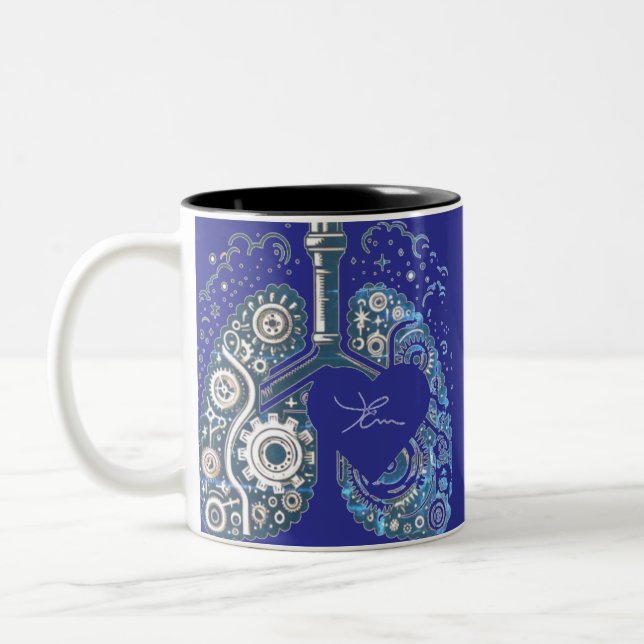 Inhalo de coeur Två-Tonad mugg (Vänster)