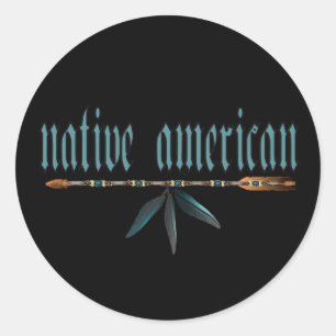 inhemsk amerikan runt klistermärke