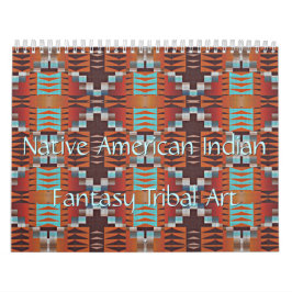 Inhemsk amerikansk indiansk stamkonst kalender
