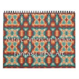 Inhemsk amerikansk indiansk stammönsterkonst kalender