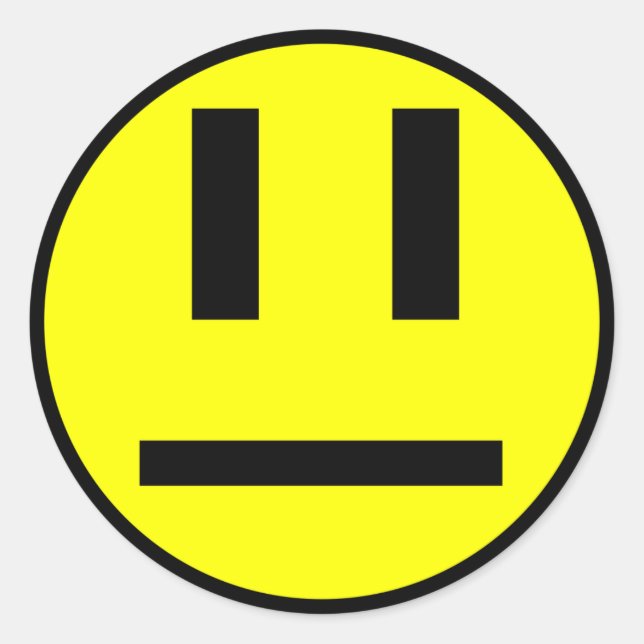 Inhemsk ansikte runt klistermärke (Framsida)