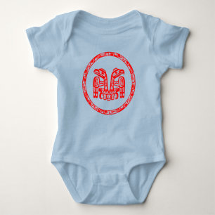 Inhemsk Haida Stilla havet nordväst Dubbel röd örn T Shirt