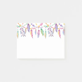 Inhemska amerikanska vattenfärgsfjädrar i Indien Post-it Block