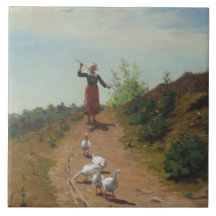 Inhysning av Gäss (av Paul Peel) hemma