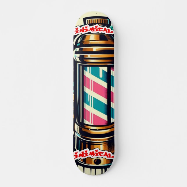 Inimic Barber Pole Mini Skateboard Bräda 18,5 Cm (Framsida)