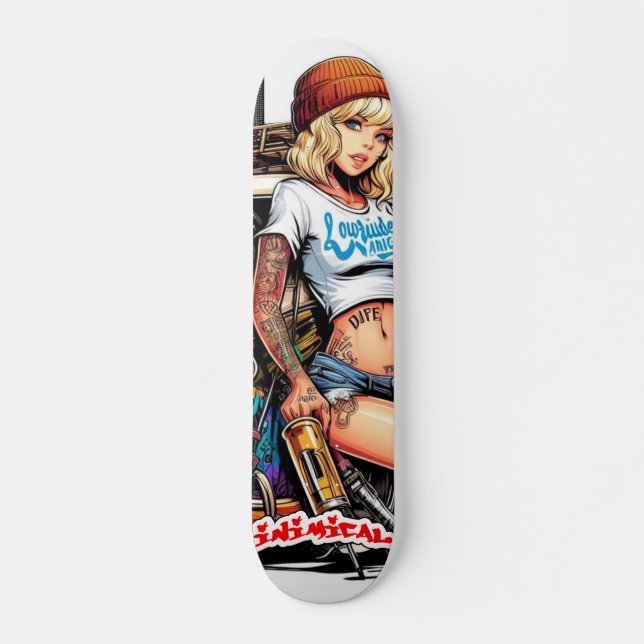 Inimic Becky Mini Skateboard Bräda 18,5 Cm (Framsida)