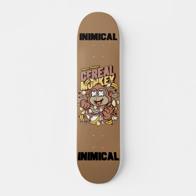 Inimic Cereal Monkey Mini Skateboard Bräda 18,5 Cm (Framsida)
