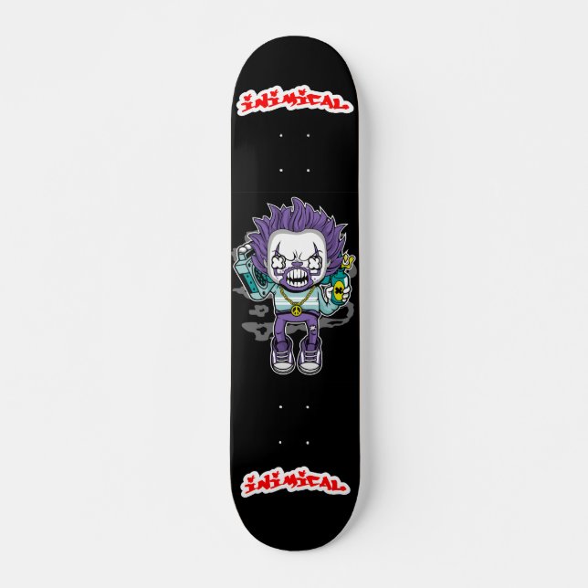Inimic Clown Kid Mini Skateboard Bräda 18,5 Cm (Framsida)