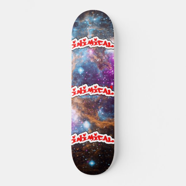 Inimic Cosmic Nebula Mini Skateboard Bräda 18,5 Cm (Framsida)