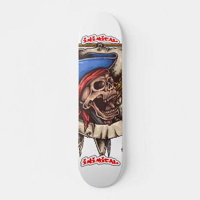 Inimic Dead Pirat Deck Mini Skateboard Bräda 18,5 Cm (Framsida)