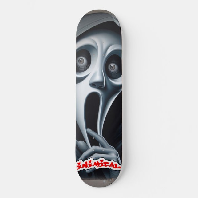 Inimic Ghost Boy Mini Skateboard Bräda 18,5 Cm (Framsida)