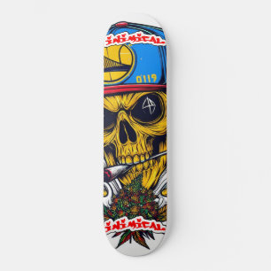 Inimic Golden State Skull Mini Skateboard Bräda 18,5 Cm