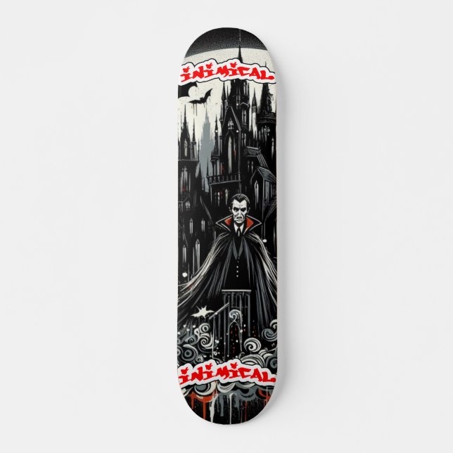 Inimic Gothic Dracula Mini Skateboard Bräda 18,5 Cm (Framsida)