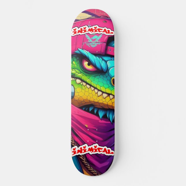 Inimic Grumpy Igauna Mini Skateboard Bräda 18,5 Cm (Framsida)