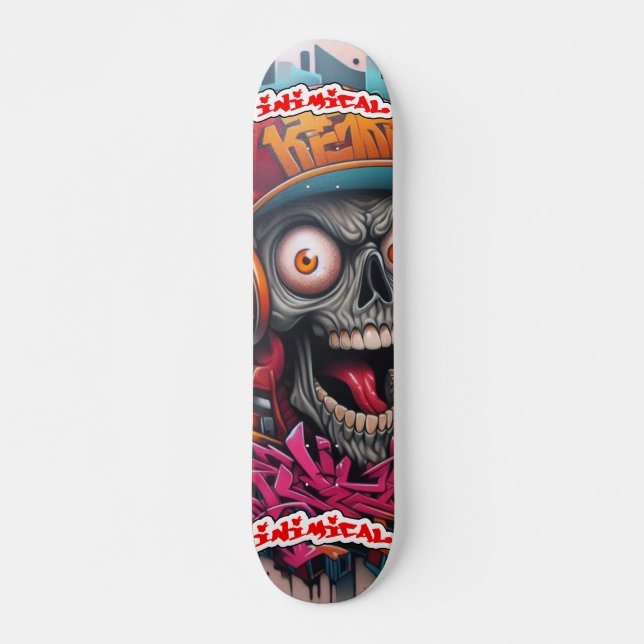 Inimic Illin'Skully Mini Skateboard Bräda 18,5 Cm (Framsida)