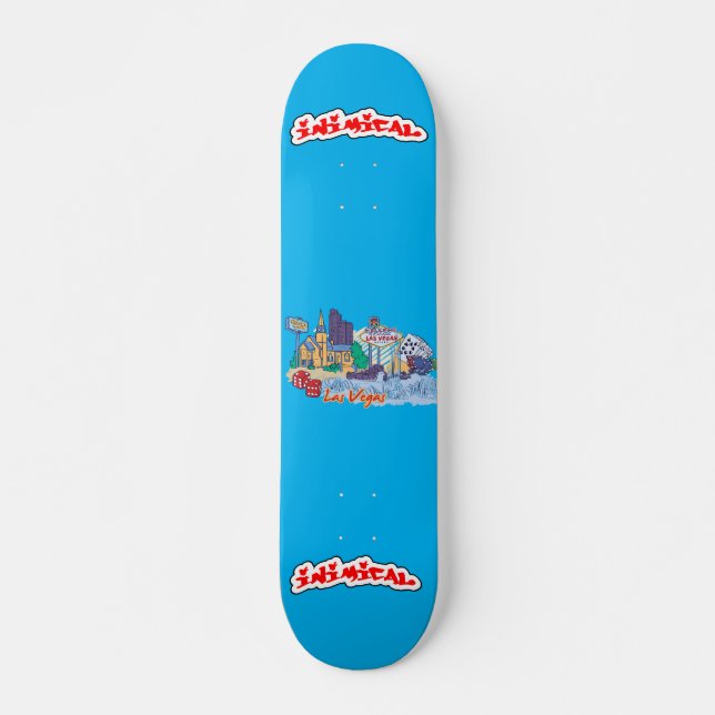 Inimic Las Vegas Deck Mini Skateboard Bräda 18,5 Cm (Framsida)