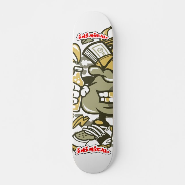 Inimic Pengarar Money Man Mini Skateboard Bräda 18,5 Cm (Framsida)