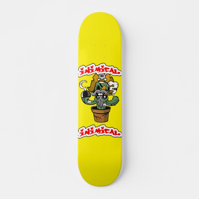 Inimic Pirat Cactus Mini Skateboard Bräda 18,5 Cm (Framsida)