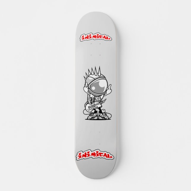 Inimic Punk Sten Astronaut Mini Skateboard Bräda 18,5 Cm (Framsida)