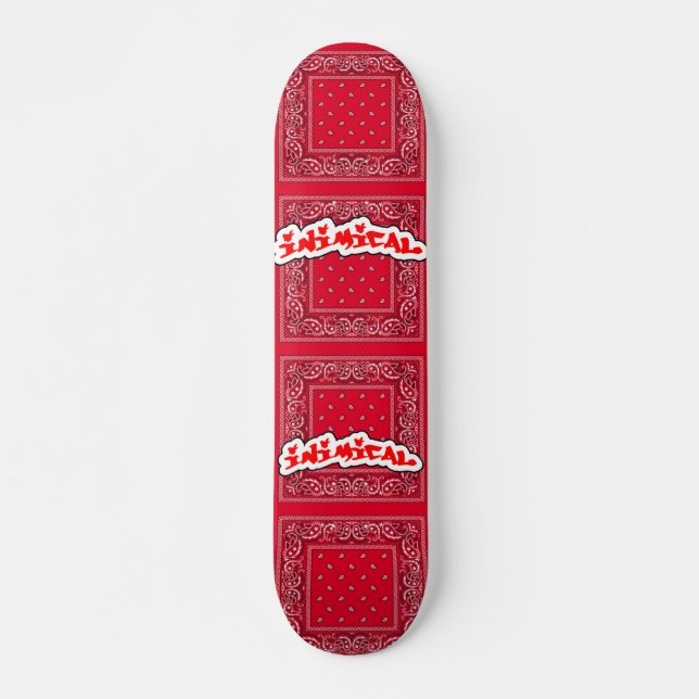 Inimic Red Paisley Skateboard (Framsida)