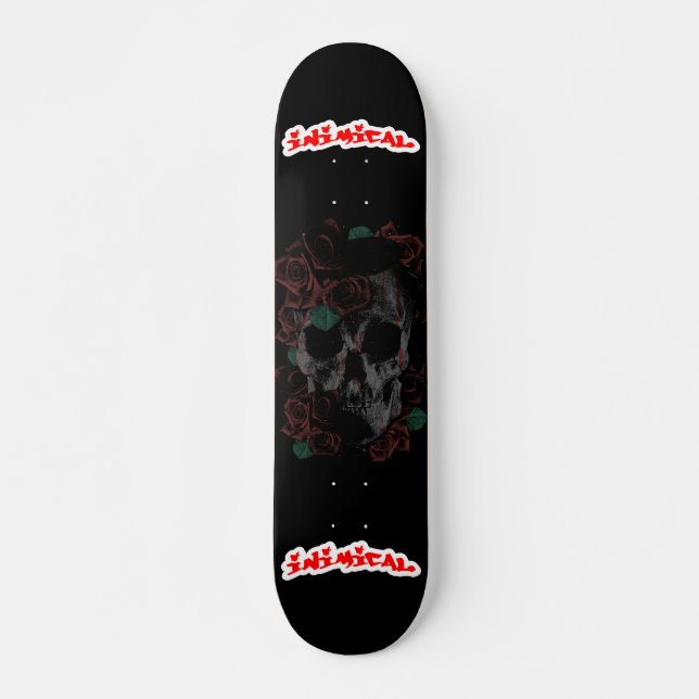 Inimic Ro Skull Mini Skateboard Bräda 18,5 Cm (Framsida)