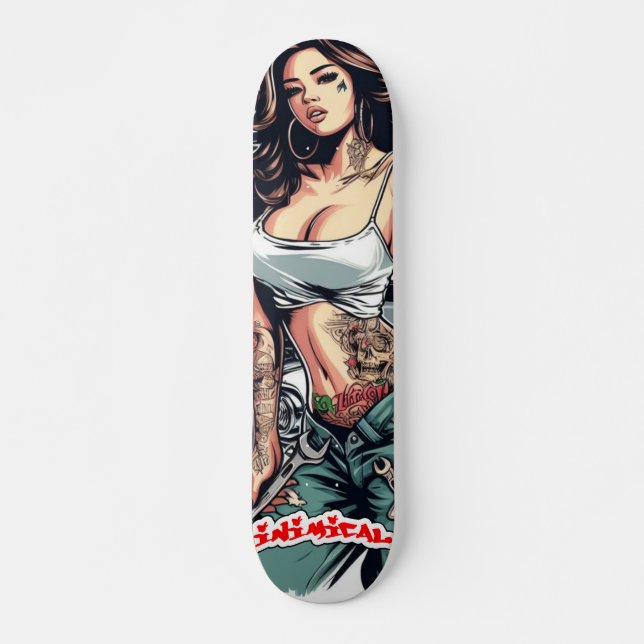 Inimic Rosarita Mini Skateboard Bräda 18,5 Cm (Framsida)
