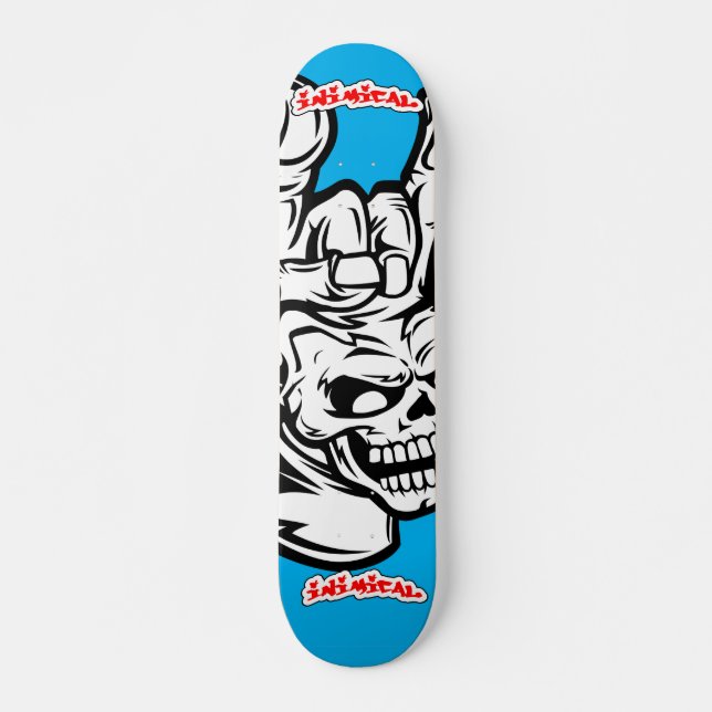 Inimic Skull Finger Mini Skateboard Bräda 18,5 Cm (Framsida)