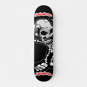 Inimic Skull Skeleton Mini Skateboard Bräda 18,5 Cm
