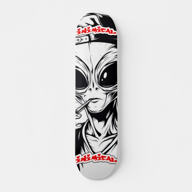 Inimic Stony Alien Mini Skateboard Bräda 18,5 Cm (Framsida)