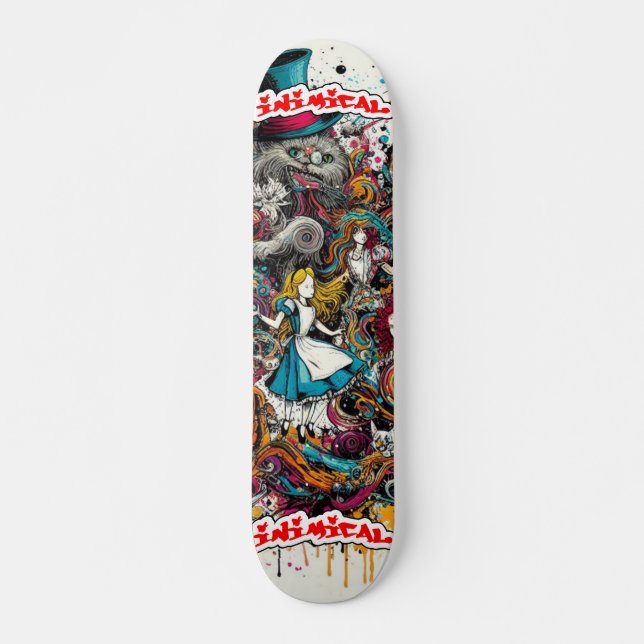 Inimic Trippy Alice Mini Skateboard Bräda 18,5 Cm (Framsida)
