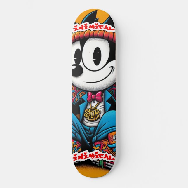Inimic Whittier Boulevard OG Mini Skateboard Bräda 18,5 Cm (Framsida)