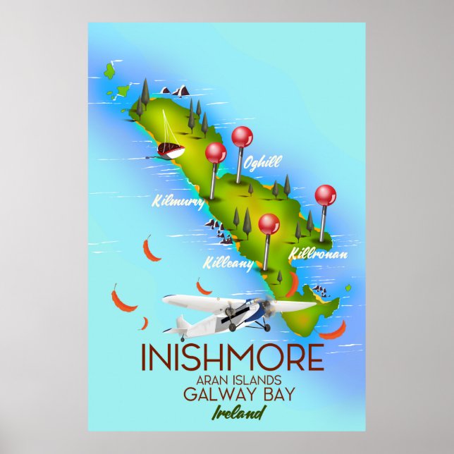 Inishmore Aran Islands Galway Bay Irland Poster (Framsidan)