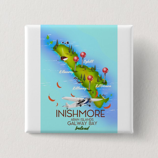 Inishmore Aranöarna Galway Bay Irland Knapp (Framsida)