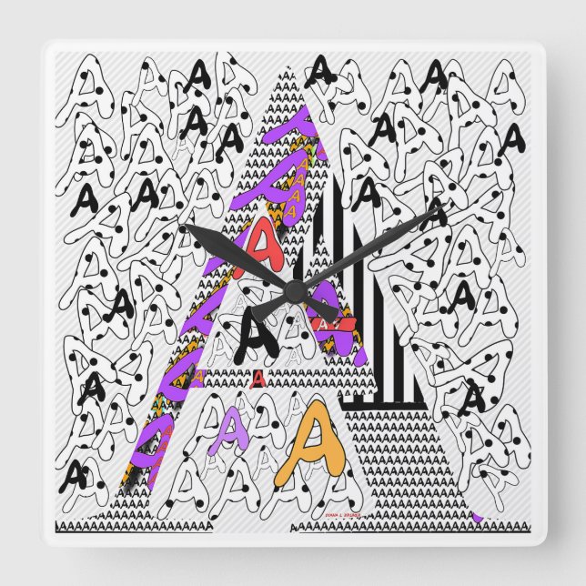 Initial A Fyrkantig Klocka (Framsida)