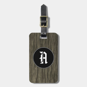 Initial anpassningsbar + Lantligt Wood Lookmönster Bagagebricka