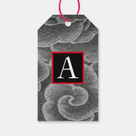 INITIAL AV ANPASSNINGSBARNA MÖNSTER I GIft Märkre Presentetikett