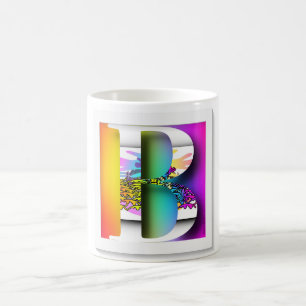 INITIAL BLOMSTERMÄRKE B MONOGRAM KAFFEMUGG