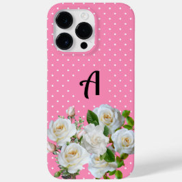Initial Boho Rosa polka dots med blommigt l Girly