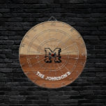 Initial Brev | Distress Wood Art Tan och Brown Darttavla<br><div class="desc">Initial Brev | Distress Wood Art Tan och Brown Dart Board</div>