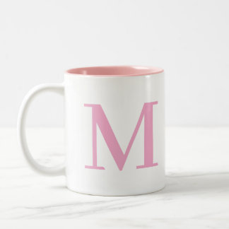 Initial Brev | Modern Trendig i Monogram Två-Tonad Mugg