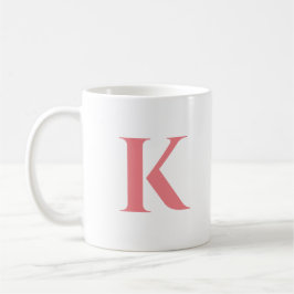 Initial Brev | Monogram Modern Snyggt Trendig Kaffemugg